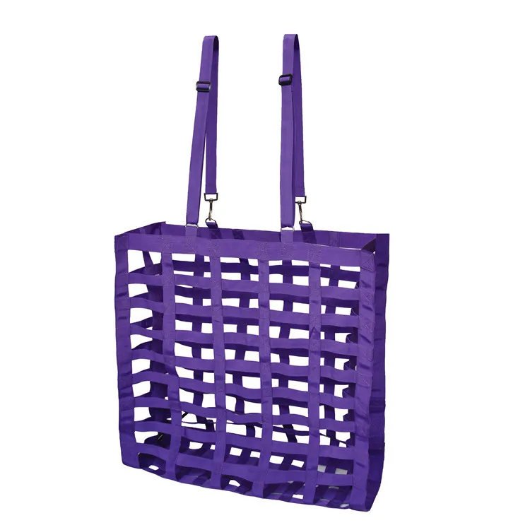 Portable customized horse hay bag lightweight polyester hay bale net bag