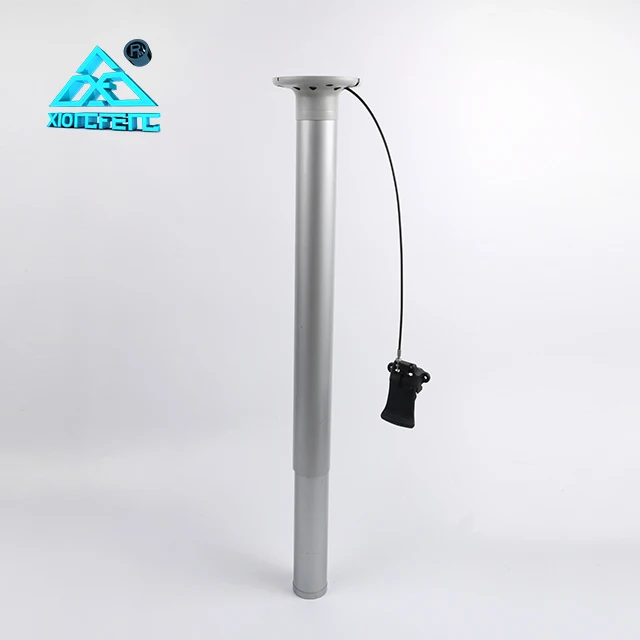 Height Adjustable Hydraulic Furniture Table Leg Max Height 700mm Mini Height 500mm Black Metal Aluminum Modern Table Leg 60 Mm