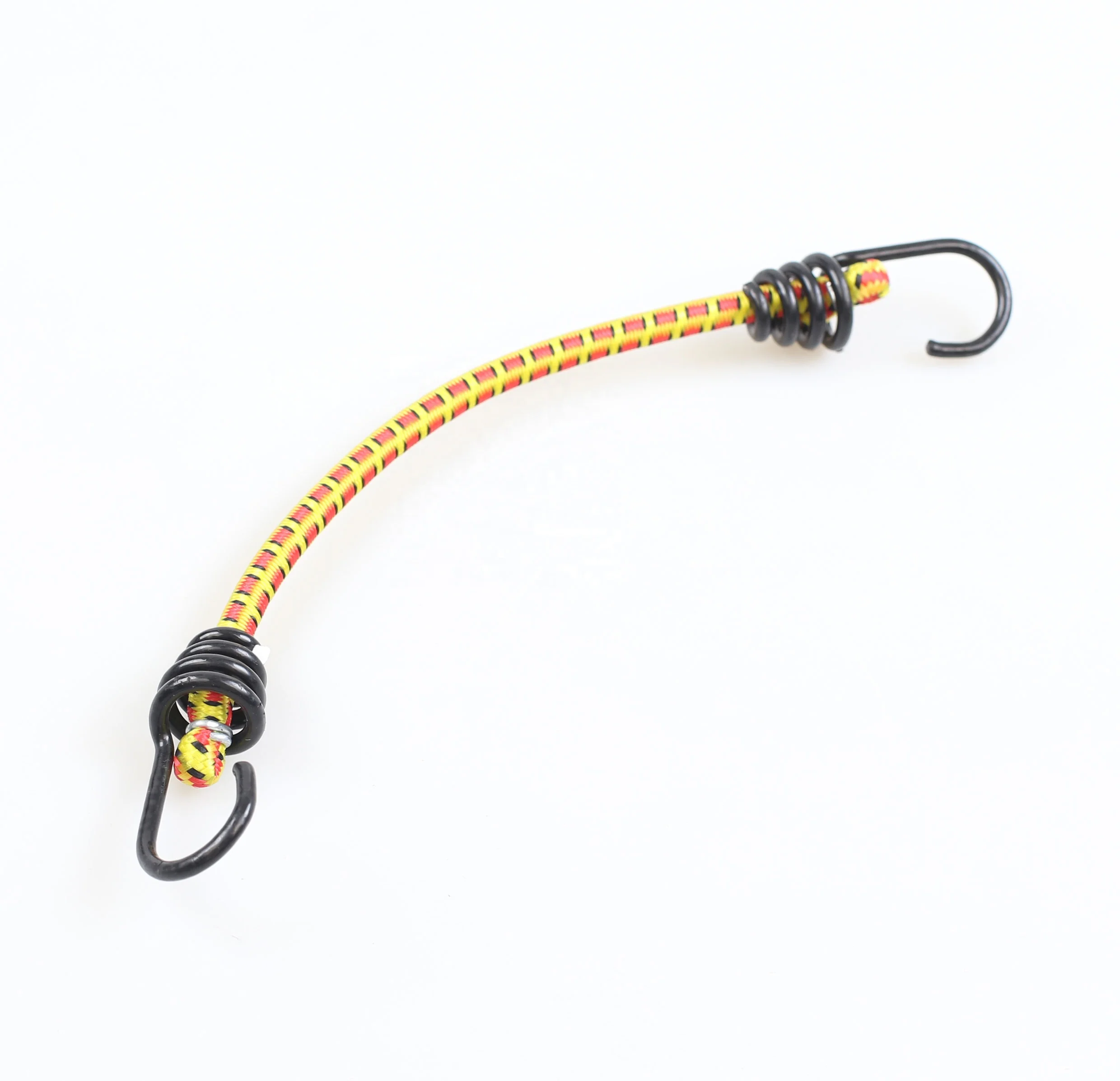 Outdoor Bike Bicycle Fitness Elastic Flat Bungee Cords Rope With Plastic J Hooks Bungee Cords Rope