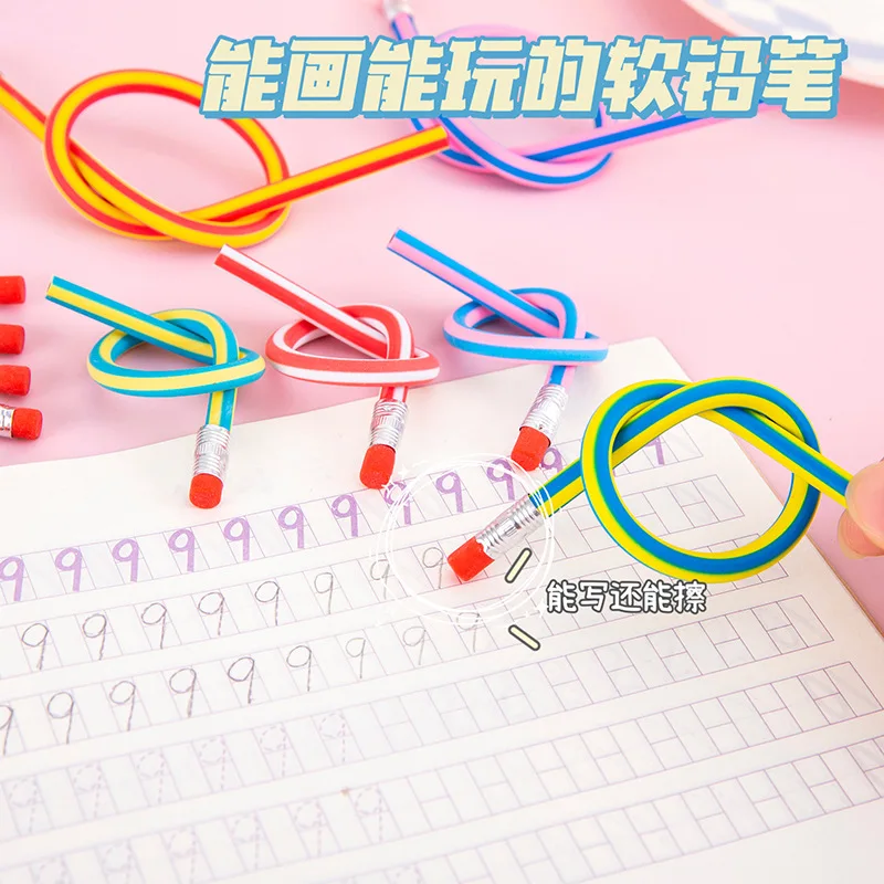 Deformable pencil creative stationery for elementary school students to write freely, bend and fold continuously, soft pencil