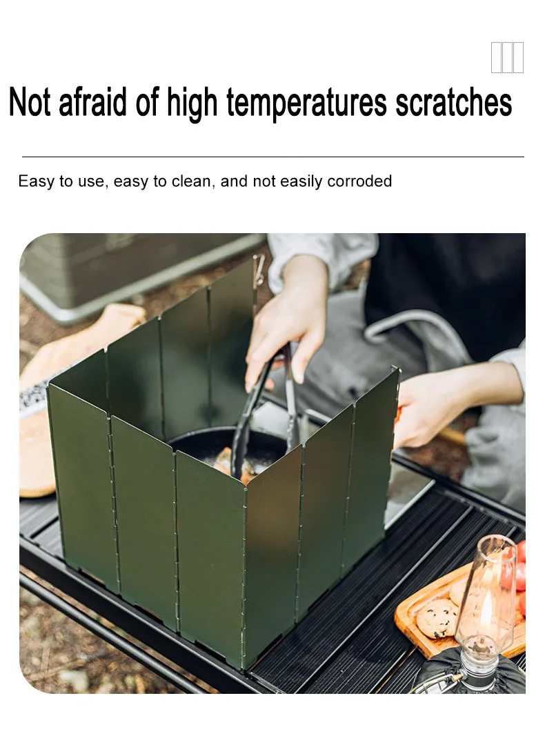 Jetshark Gas Stove Enclosure Gas Foldable Portable Outdoor Camping Windproof Board