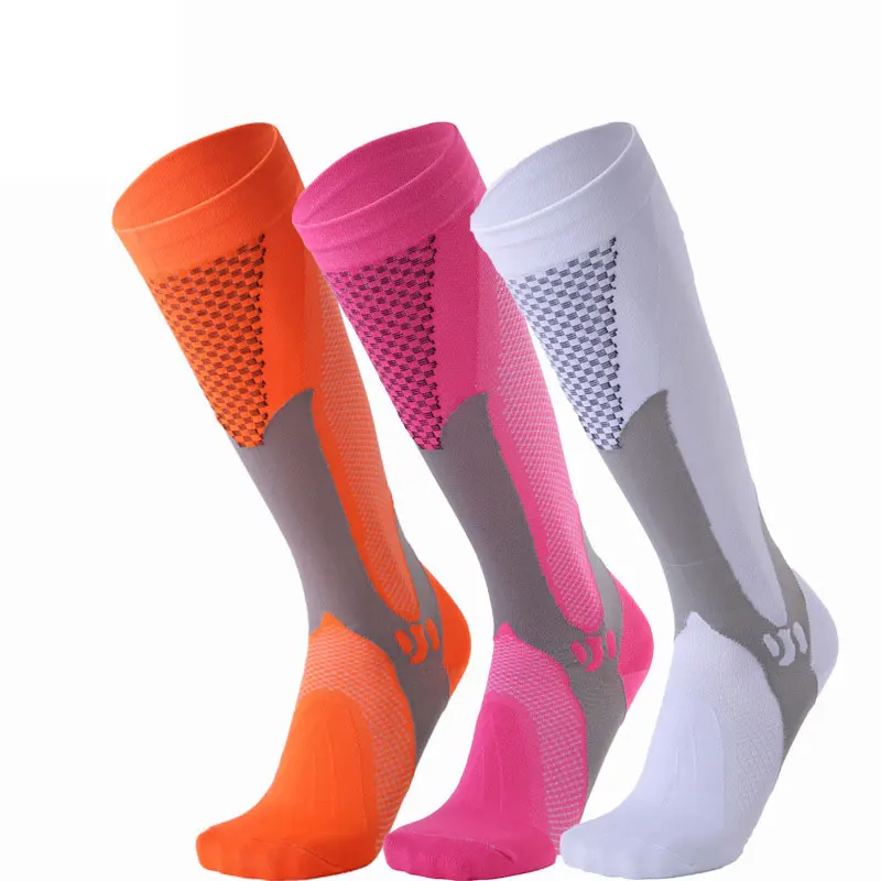 Custom Logo Wholesale Knitted Running Compression Socks Cycling Football Nursing High Long Sports Socks