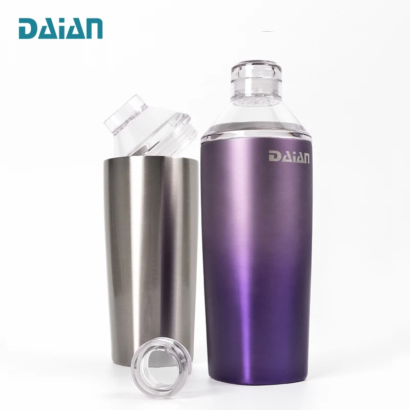 Hot Seller Vacuum Insulated Mixing Martini 20oz Metal Stainless Steel Champagne Cocktail Shaker