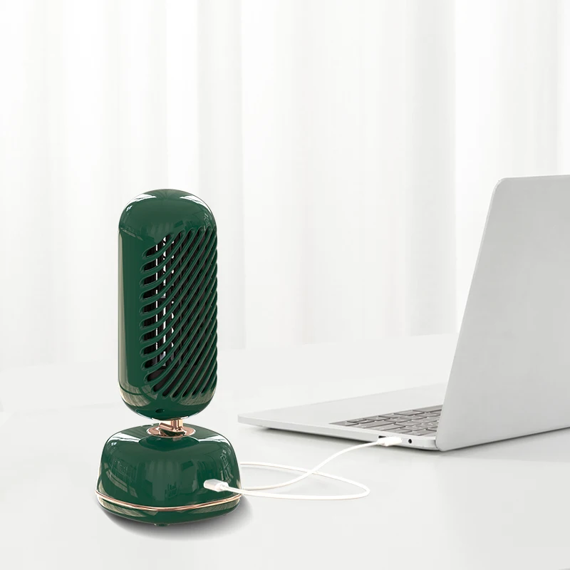 Portable Noiseless 3 Speeds Rechargeable 2000mAh Built-in Battery Cooling Mini humidifier Tower Table Fan