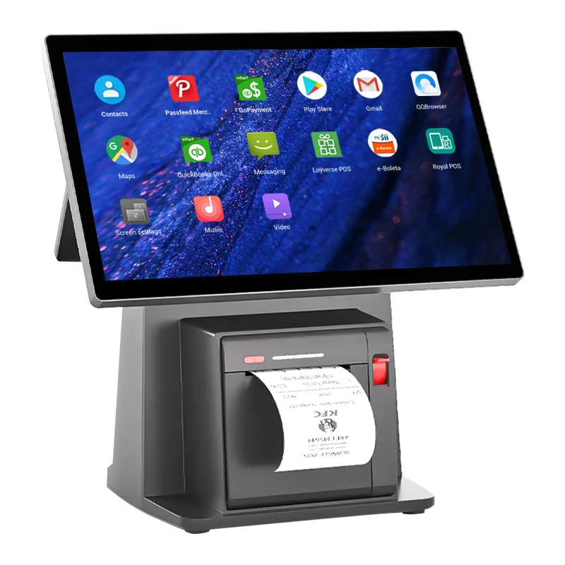 FYJ-F2 14.1'  Mini Desktop Pos Machine Touch Screen Punto de Venta Electronic Caisse Enregistreuse Complet