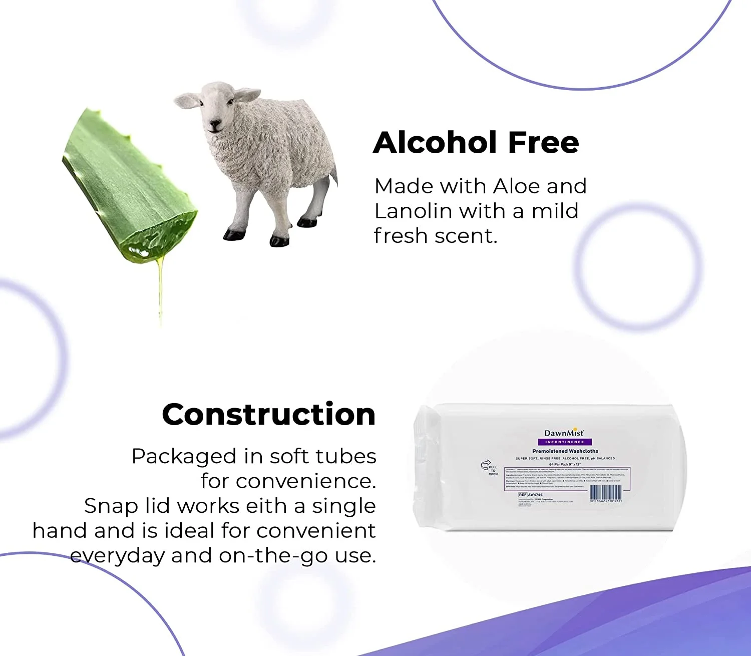 Pre Soaped Sponge for waterless bath incontinence shower wipes Bath Cleansing Washcloths Fresh up No-Rinse Bathing Wipes OEM