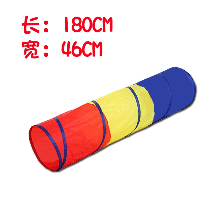 Polka dot pattern pop up kids play climb tunnel tent