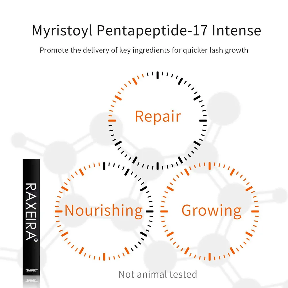 OEM Custom Organic Myristoyl Pentapeptide 17 Eyelash Growth Serum