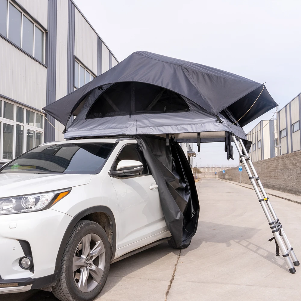 Custom Factory Soft Shell Roof Tent Car Aluminum Big Space Outdoor Off-road Camping Polyester Oxford Car Roof Top Tent