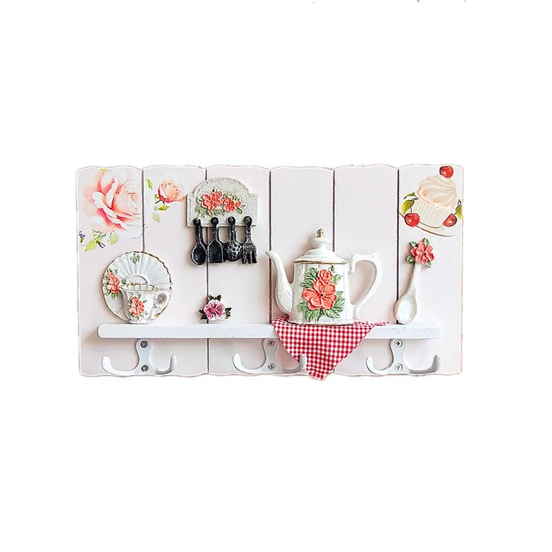 Farmhouse Bathroom Home Decor Storage Case Box Organizer Wood Key Rack Wall-mounted Entrance Keys and Hanger
