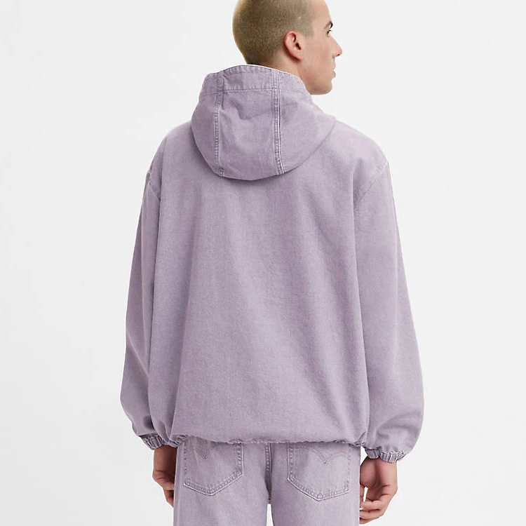 Custom Logo Long Sleeve Shacket Coat Parka Sport Oversized Denim Mens Pullover Men Jean Jackets