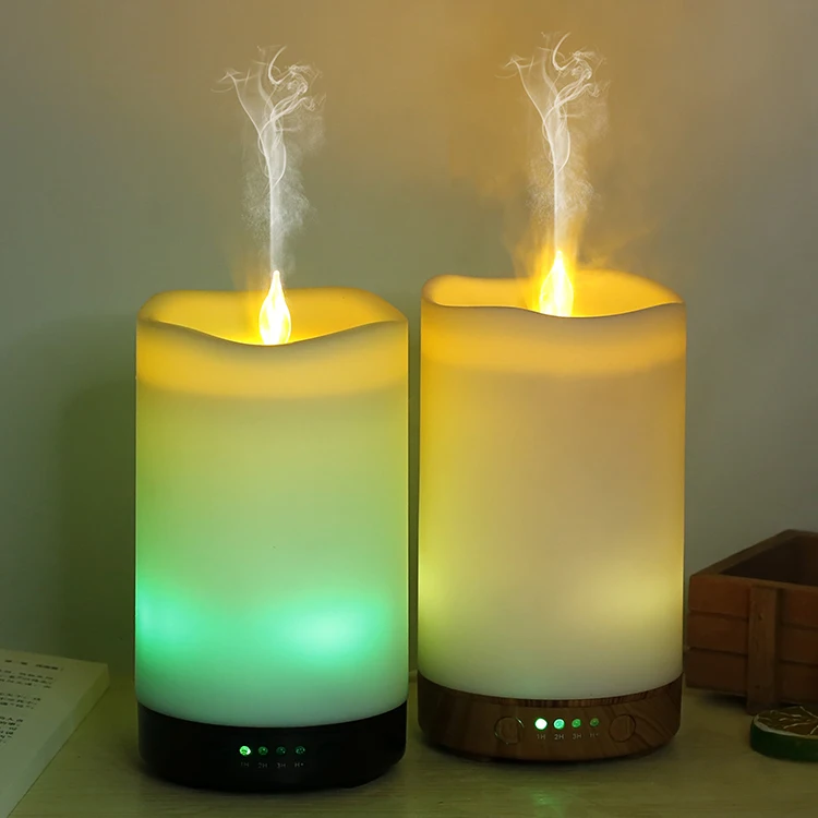 Распродажа с завода, диффузор ароматического эфирного масла, Usb, портативный увлажнитель воздуха в виде свечи со светодиодной подсветкой