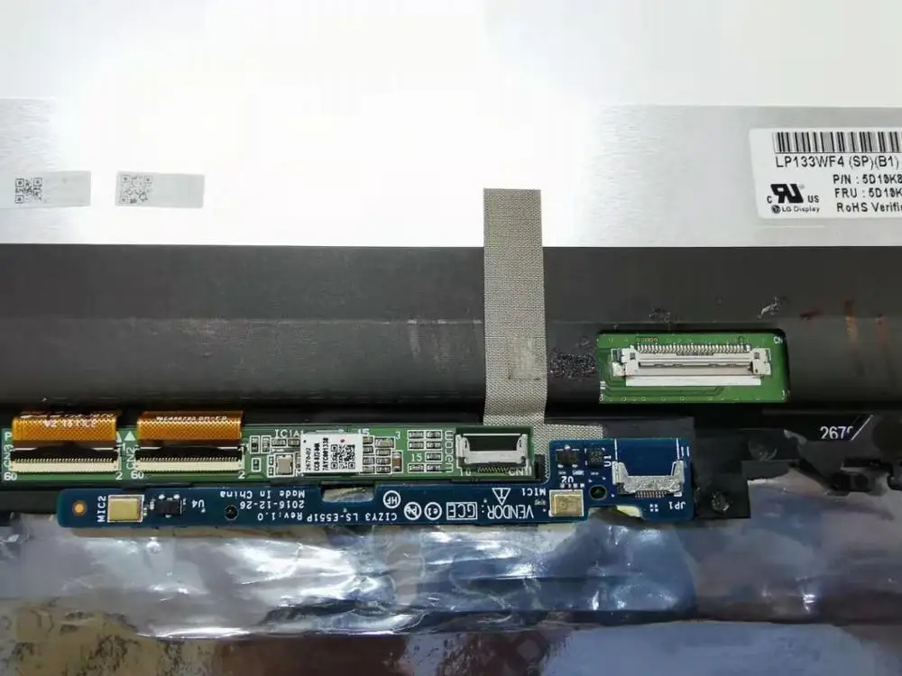 
original 13.3inch For Lenovo YOGA 720-13IKB YOGA 720-13 720 13 screen assembly LP133WF4 SPB1 1920 * 1080 LCD screen 