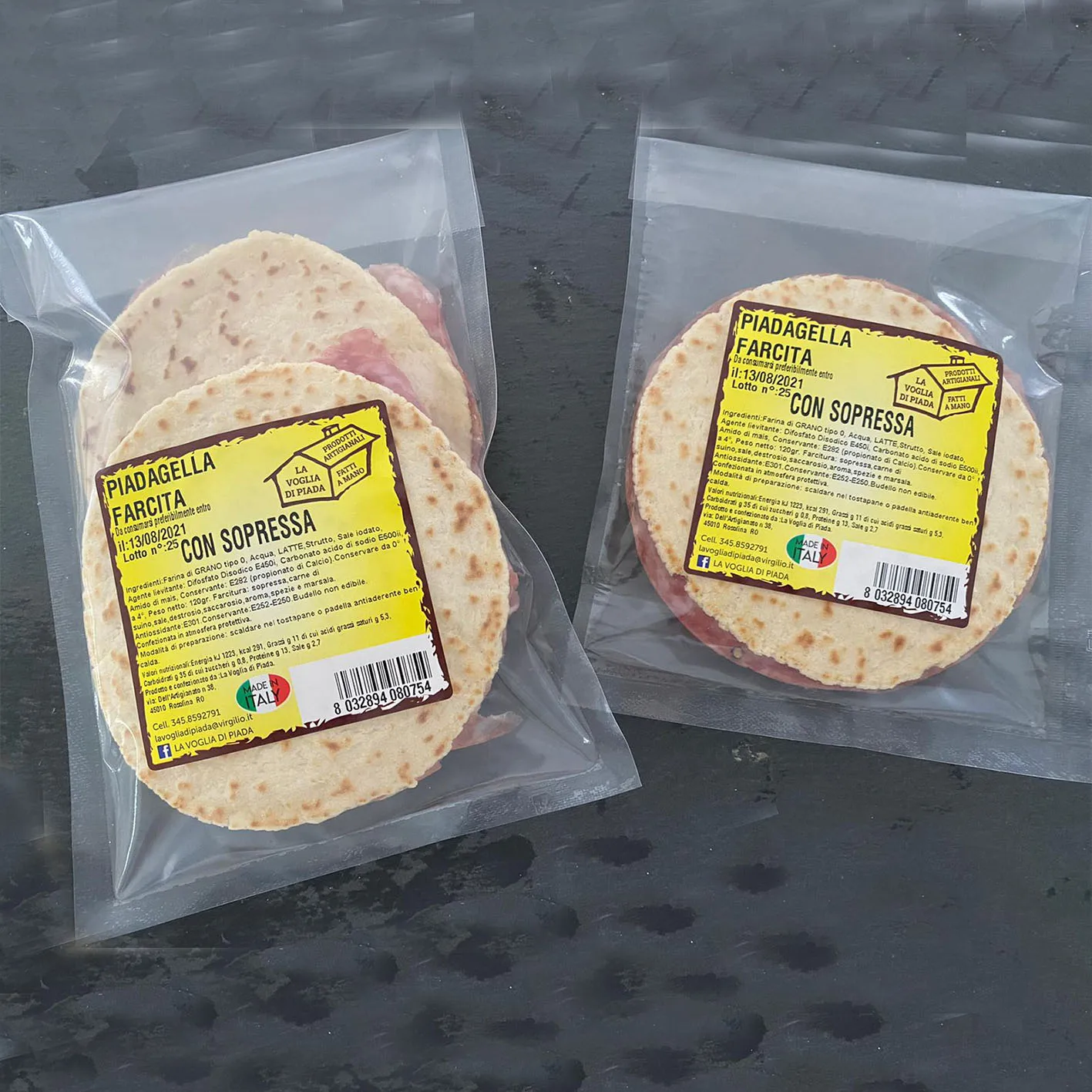 Rolled-Up Venetian Soppressa Italy Piada Frozen Food Flatbread Piadina Trade Flat Bread Making