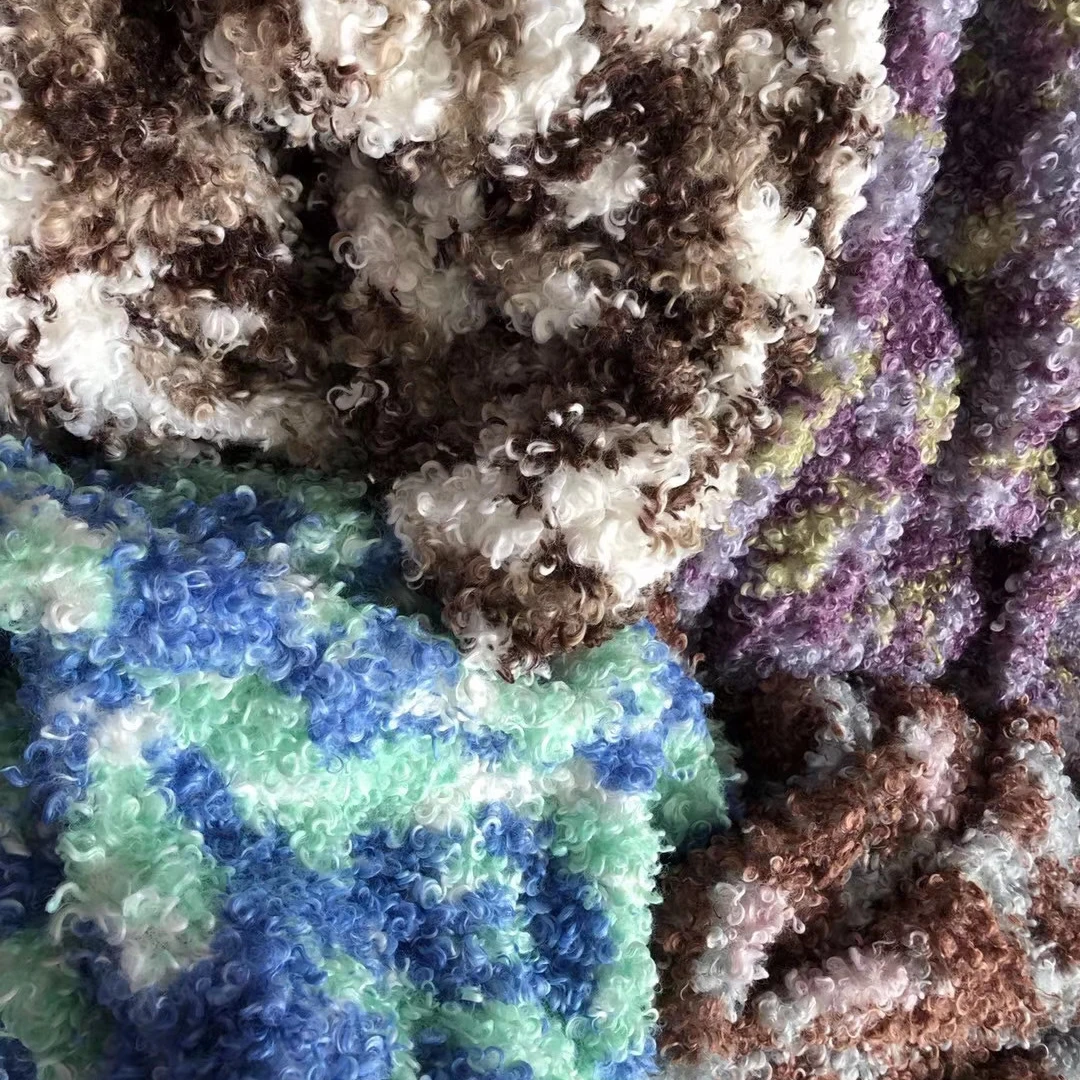 Factory Wholesale Toy Clothing, Sofa Comfortable Anti Pill Super Soft Boucle Knitted Wool Fleece Polyester Teddy Fabric/