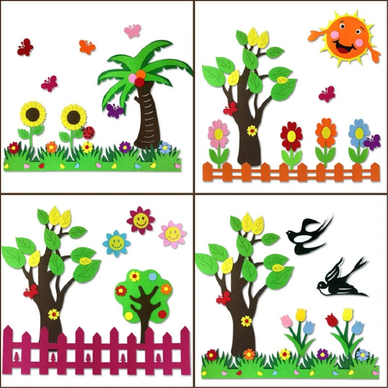 Jtnohx preschool kindergarten educational course classroom wall decoration school corridor hanging decoration