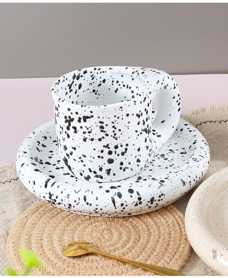 Personalized Spray Dot Coffee Cup Splashing Ink Cup With Souvenir Mug Ceramic Coffee mug