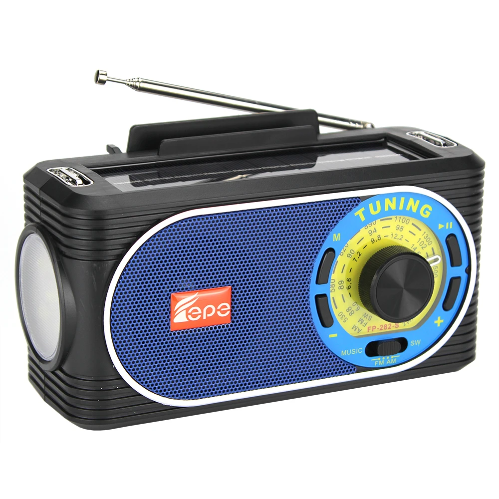 Amazon горячие продажи радио динамик UM-1X2 батарея склад 18650 перезаряжаемые fm am sw радио FP-282-S