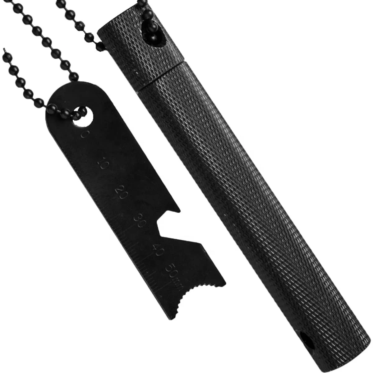 Camping Trekking products waterproof metal fire starter flint stone with keychain scraper