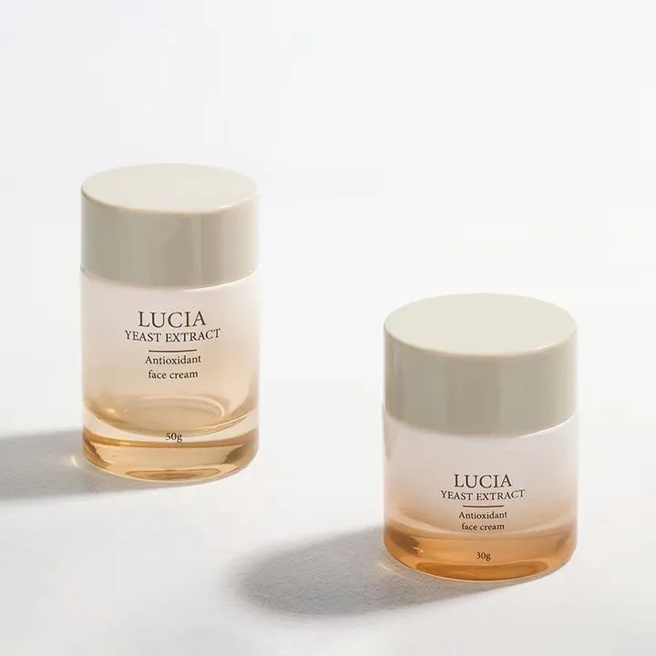 Best Sell Luxury Glass Amber Frosted Jar 20g Eye Cream Jar 30g 50g Pink Lotion Cream Skincare Cosmetic Packing Jar Ready to ship