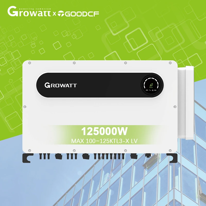 Hot Growatt High Power MAX 100-125KTL3-X LV 100KW 110KW 125KW 125000W On Grid Inverter