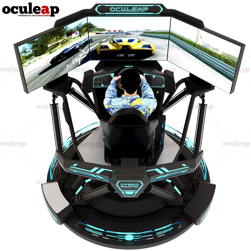 VR гоночный симулятор 2025 Новый 6 DOF скоростной автомобиль с 3 экраном вождения настроенный завод игровой автомат