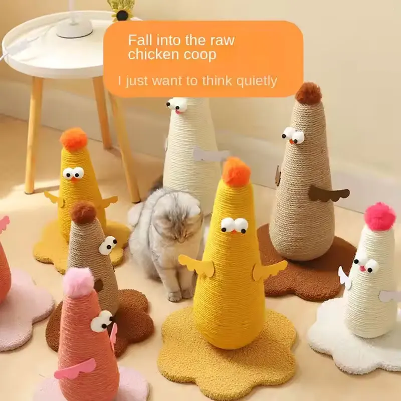 Sustainable Vertical Claw Grinder Made of Hemp Rope Cat Toy Wear-resistant Cat Scratch Board