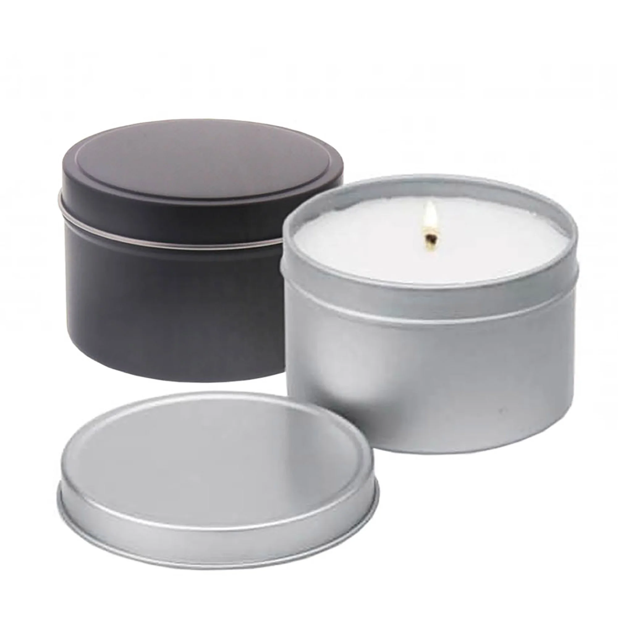 Premium Soy Wax 35g Vanilla Scented White Candle in Metal Tin Gift Box Custom Logo Promotional Gifts CD002 Tin Candle in Stock