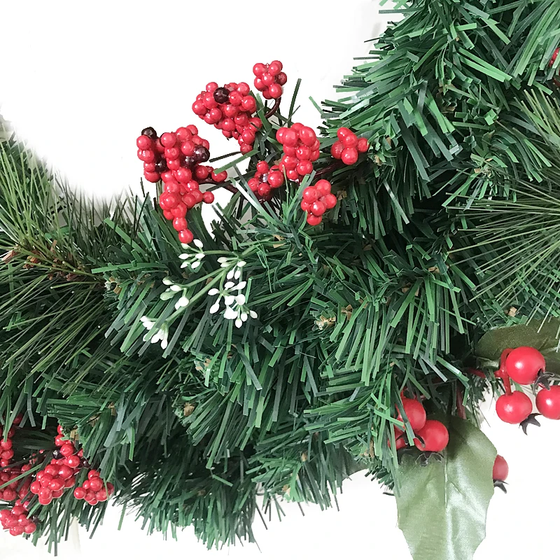 Wholesale Cheap  indoor artificial indoor wall PVC Christmas wreath 24inches 18inches