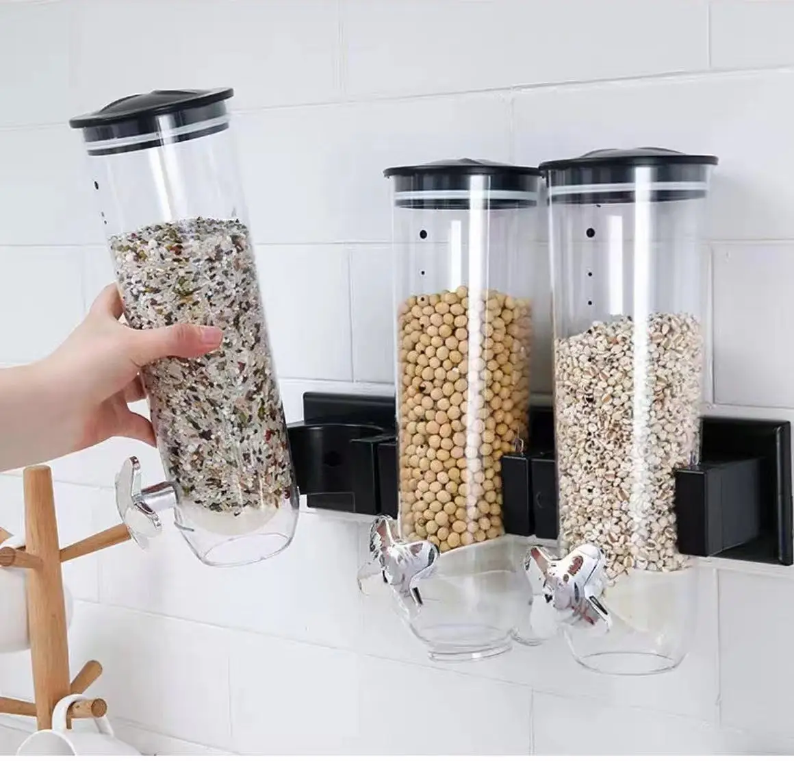 Wholesale wall single double grain cereal dispenser