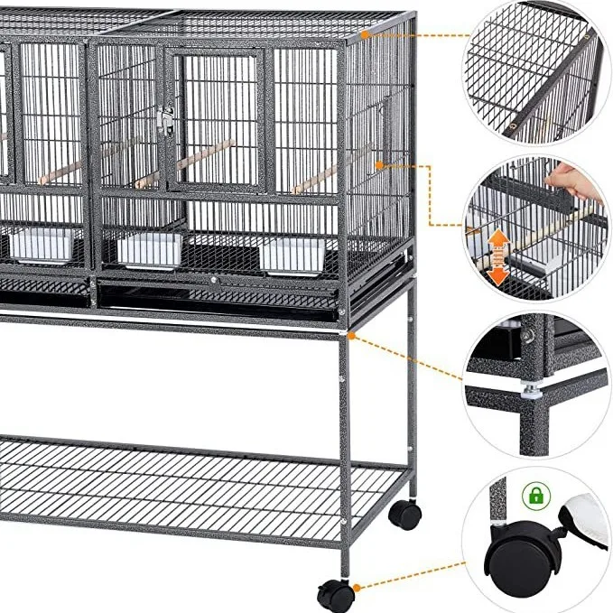 Three layer large group birdcage six grid parrot cage  breeding  large Xuan Feng monk pairing Cage isolation cage