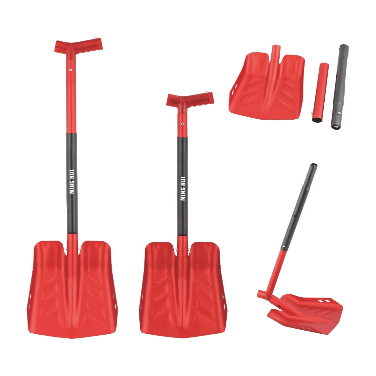 515 New Design High quality stretch collapsible aluminum snow shovel with snow saw