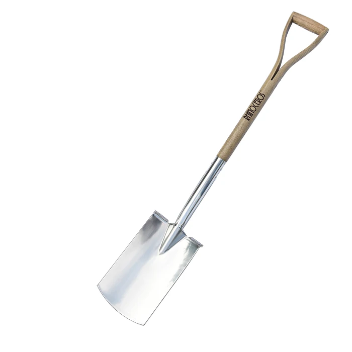 Stainless Steel Wooden Gardening Shovel Head Spade Shovel With Handles