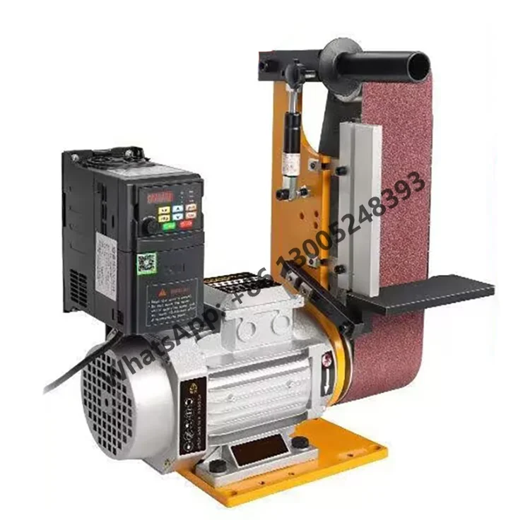 Power Tools 2200W 50*915mm Metal Grinder Woodworking Abrasive Belt Polishing Machine Vertical Belt Sander with Round Sand Disc
