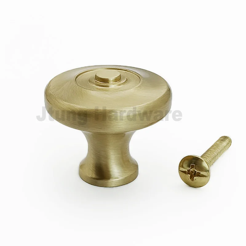 Solid Brass Cabinet Handle Oval Square Shaped Drawer Knobs Cabinet Door Dresser Pull Golden Furniture Handles