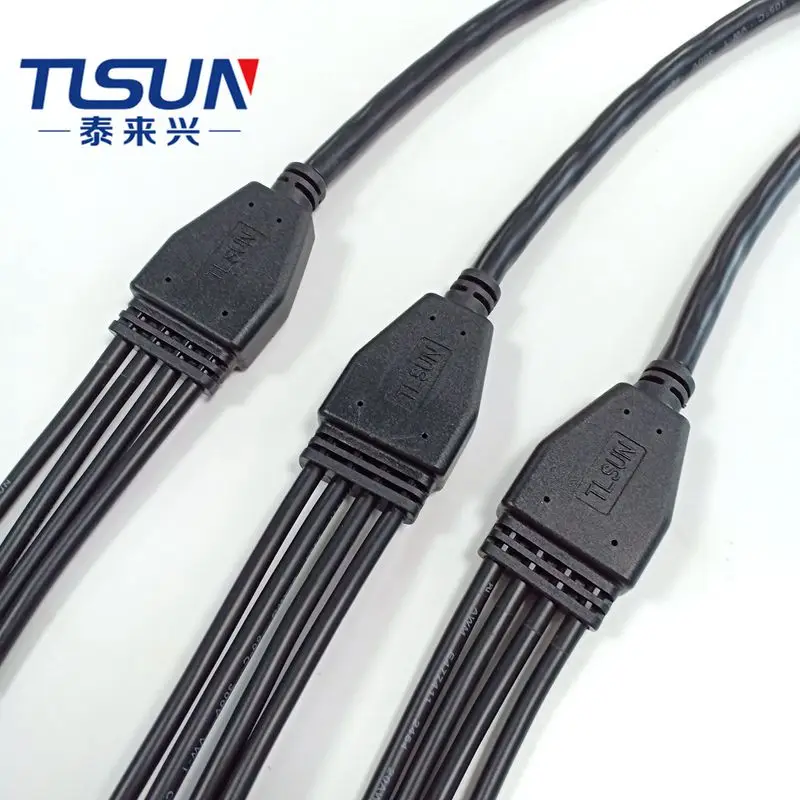 Ip68 One To Four Waterproof Plug Y Type Waterproof Connector Can Be Customized