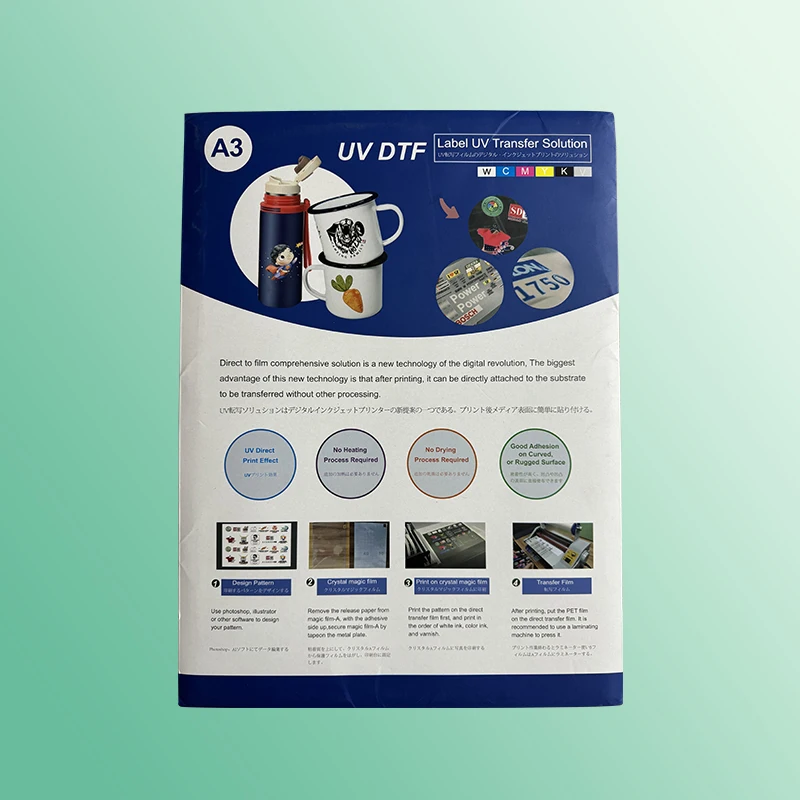 SUBLICOOL A3 Лидер продаж ультрафиолетовая пленка dtf рулонная 30 см кристаллическая этикетка для струйного принтера чехол телефона с рисунком