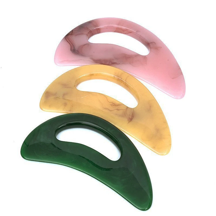 Big resin body gua sha masajeadora beeswax scraping board plastic Resin Massage For Face Neck durable Beeswax gua sha instrument