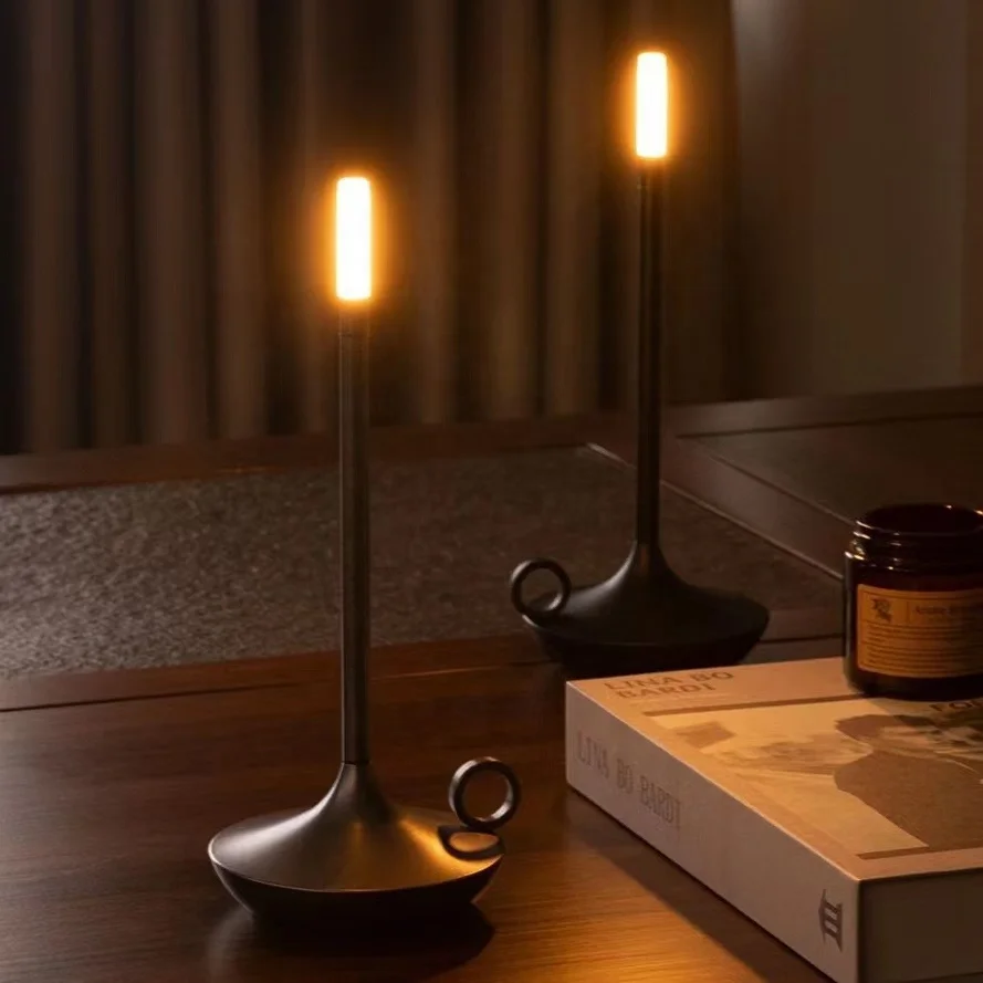 Candlelight Atmosphere LED Table Lamp with Touch Control Creative Night Light for Living Room Decoration