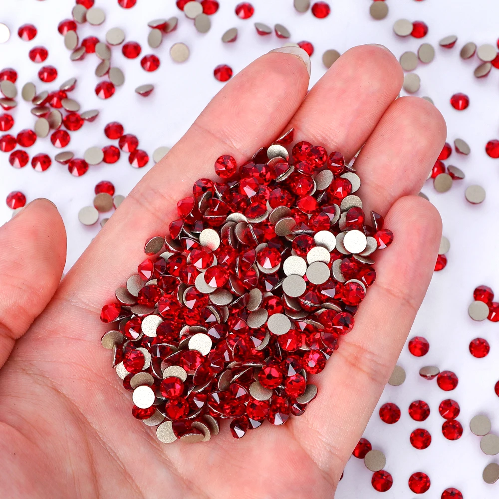 Wholesale 16 Cut Facets Rhinestones Bulk Bling Glitter 2088 Crystal Non Hotfix Flat Back Glass Christmas Colors Stones For Nail