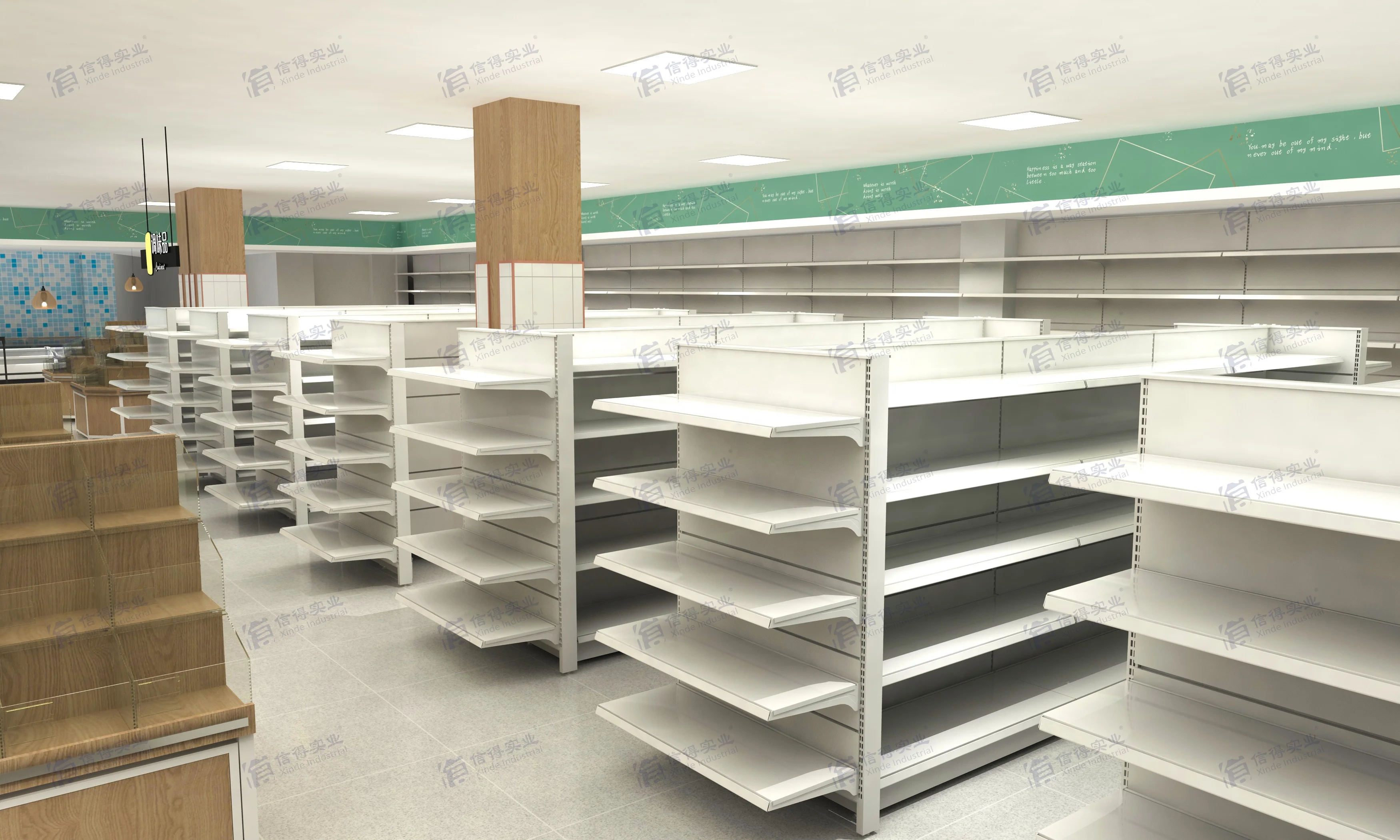 XINDE Supermarket Equipment Rack Shelving Gondola Metal Display Grocery Store Used Shopping Supermarket Shelves