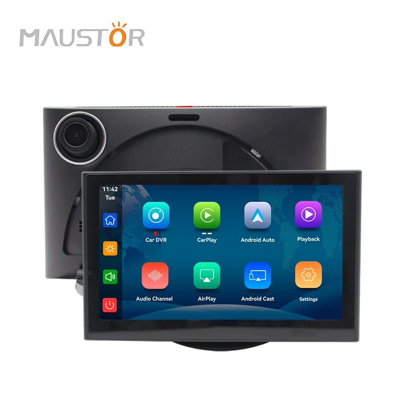 2024 New 7 Inch Front 4K Full touch screen intelligence Carplay With dash cam Car Radio