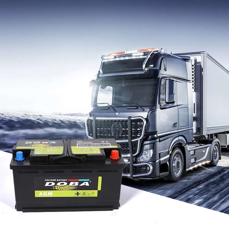 High CCA Large Capacity 12v 92Ah Rechargeable Automobile Trucks 6-QTF-92 AGM Lead Acid Car Battery