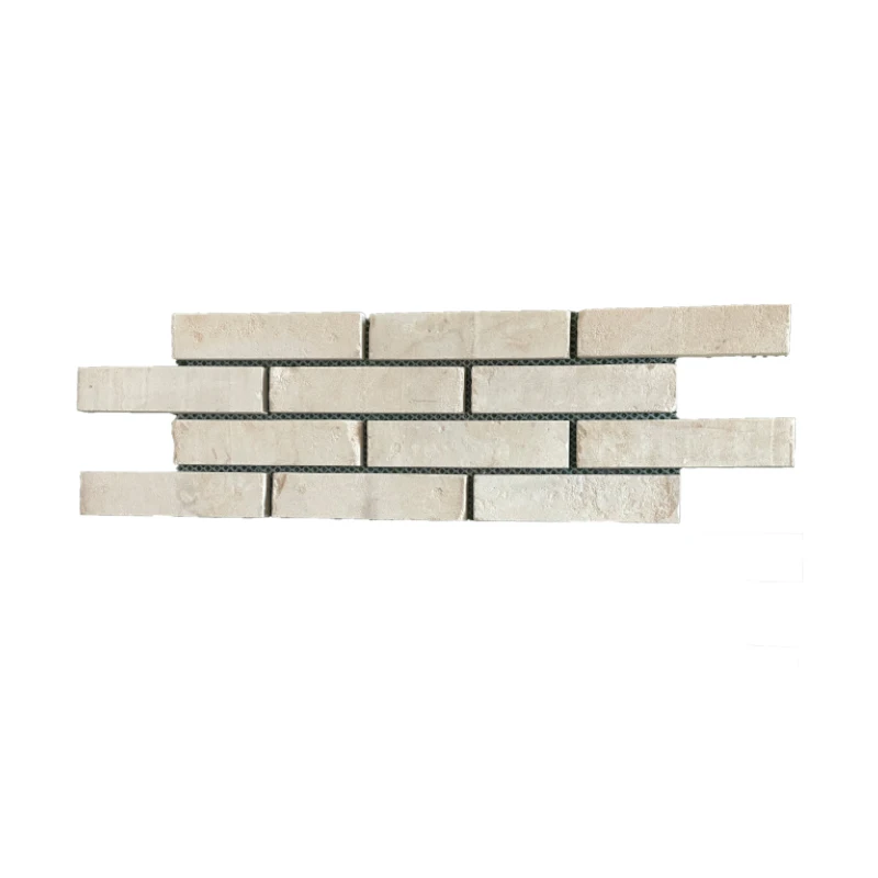 China Vintage Brick Wall Cladding Rustic Surface White Brick Slips Sheets for Wall Decoration