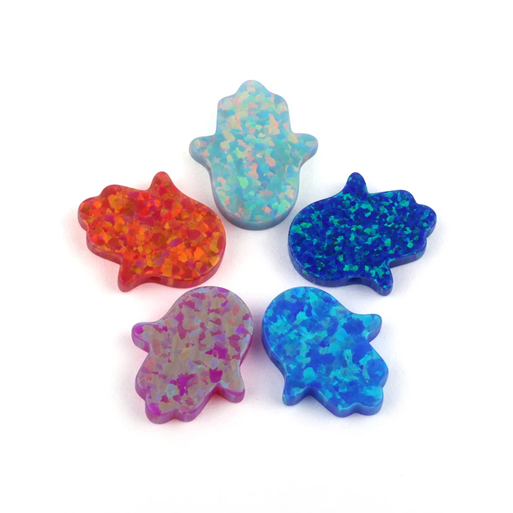 OP01-OP92 Colors Hamsa Opal Gems Synthetic Hand Opal Gemstone
