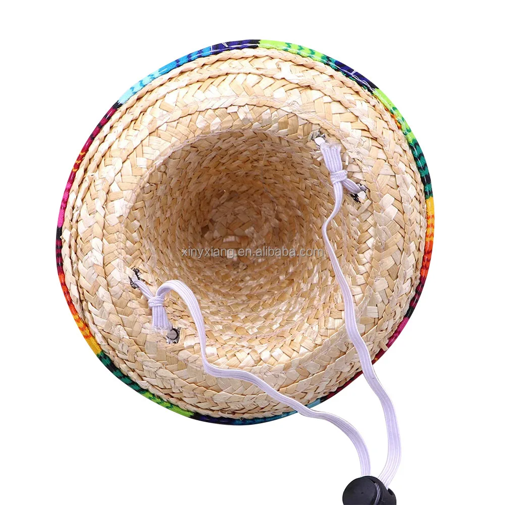 Factory Wholesale Mini Fun Cute Fiesta Straw Hat for Fiesta Carnival Mexican Theme Party Decorations Party Favors