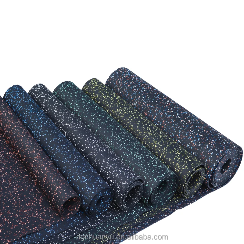 hot selling 3-12mm gym rubber floor roll  rubber flooring mats rolls for fitness