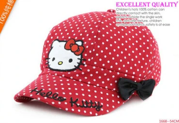 Низкая цена распродажа бейсболка Hello Kitty для девочек на весну и осень детская рыболовная шляпа солнцезащитные кепки спортивные