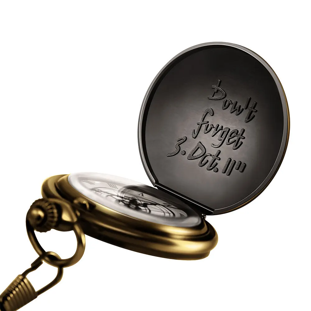 Quartz Watches Chain Bronze Anime Alchemist pocket watches with Gift box