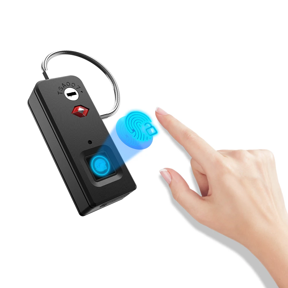 Fingerprint Safety Padlock Industrial Padlock Body Keyless Stainless Nylon Colorful Color Material Origin Type